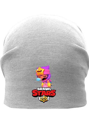 Шапка дитяча бравл старс сіра (brawl stars-0021) 50-52 см