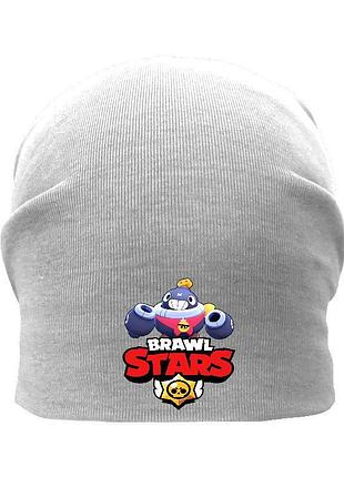 Шапка детская бравл старс серая (brawl stars-0022) 50-52 см