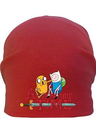 Шапка детская время приключений 001 (adventure time) красная (atr rd 001) 50-52 см