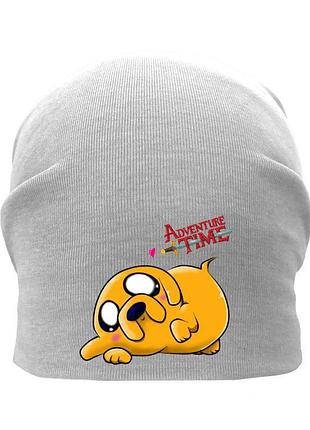 Шапка детская время приключений 006 (adventure time) серая (atr gry 006) 50-52 см