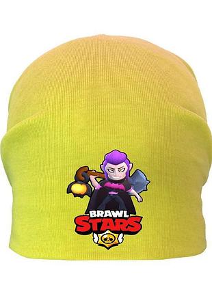 Шапка детская бравл старс желтая (brawl stars -0015) 50-52 см