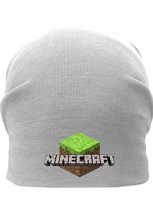 Шапка дитяча майнкрафт сіра (minecraft-003) 54-56 см