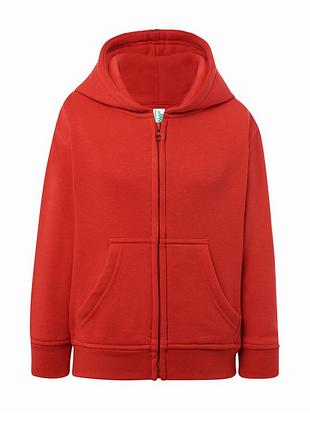 Детская кенгурушка на молнии худи jhk kid kangaroo unisex sweatshirt червоний, 7-8