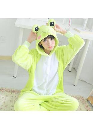 Пижама кигуруми kigurumi лягушка для детей салатовый 115-130см
