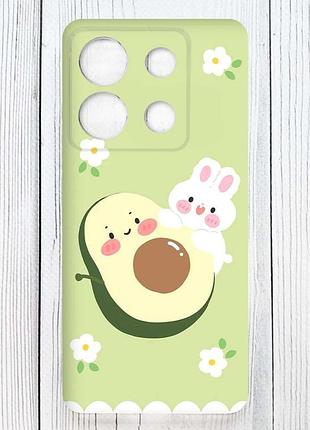 Чехол на xiaomi redmi 15c авокадо и зайчонок (принт 311)