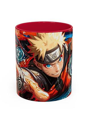 Чашка з принтом "наруто"- naruto червоний