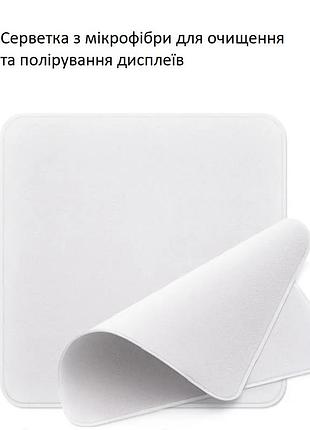 Серветка з мікрофібри для чищення дисплеїв, моніторів, оптики