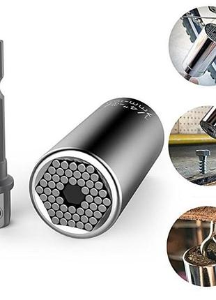 Торцевой ключ универсальный 7-19 мм с переходником 1/4"-3/4"