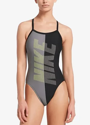 Спортивний суцільний купальник nike rift racerback