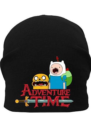 Шапка детская время приключений 003 (adventure time) черная (atr blc 003) 54-56 см