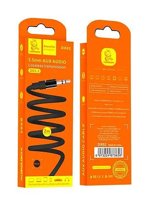 Аудио кабель aux 3,5мм. аукс. denmen dx02 (2m)