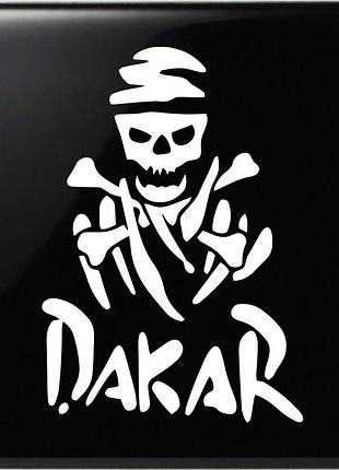 Наклейка череп 4х4 дакар 10х6см