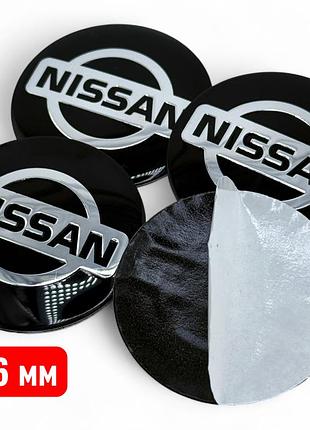 Наклейки з логотипом nissan нісан 56 мм алюмінієві 4 штуки.