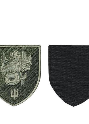 Шеврон военный / армейский, 37 обрмп, на липучке, на оливке, всу 8 см * 7 см