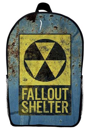 Рюкзак школьный фоллаут (school gear bag fallout 014) черный, 39 х 27 х 14 см