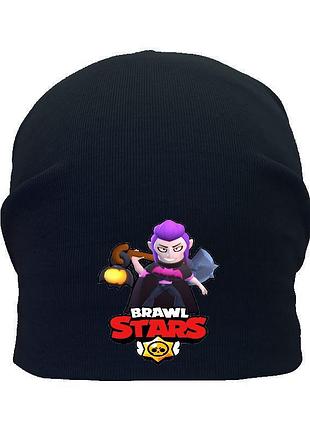 Шапка дитяча бравл старс чорна (brawl stars-0015) 54-56 см