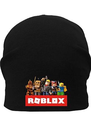 Шапка детская роблокс черная (roblox -001) 54-56 см