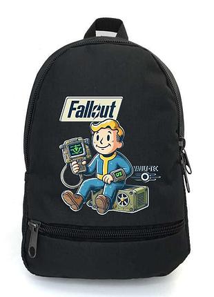 Рюкзак школьный фоллаут (school bag big fallout - 06) черный (43 х 30 х 17 см)