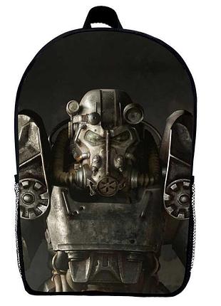 Рюкзак шкільний фоллаут (school gear bag fallout 07) чорний, 39 х 27 х 14 см