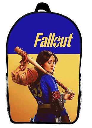 Рюкзак школьный фоллаут (school gear bag fallout 019) черный, 39 х 27 х 14 см