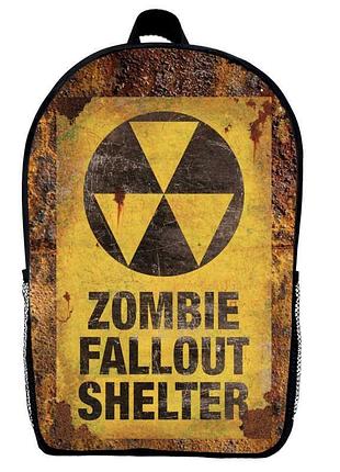 Рюкзак школьный фоллаут (school gear bag fallout 028) черный, 39 х 27 х 14 см