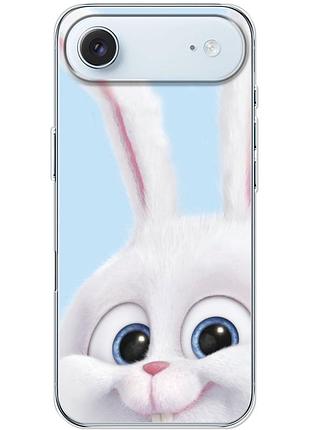 Чехол силиконовый с картинкой на iphone 17 air (кролик снежок)