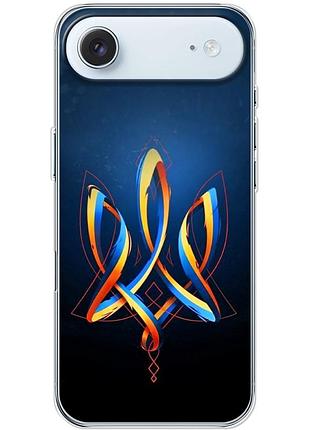 Чехол силиконовый с картинкой на iphone 17 air (патриотический, герб украины)