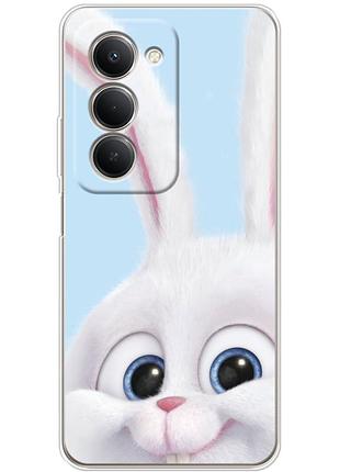 Чехол силиконовый с картинкой на xiaomi redmi 15 (кролик снежок)