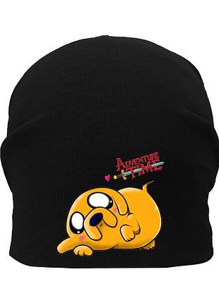 Шапка детская время приключений 006 (adventure time) черная (atr blc 006) 54-56 см
