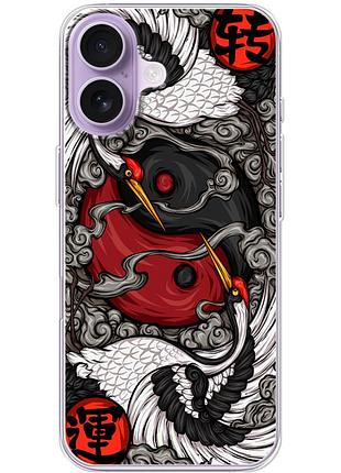 Чехол силиконовый с картинкой на iphone 17 (знак инь янь)