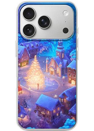 Чехол силиконовый с картинкой на iphone 17 pro (новогодний)