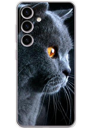 Чехол силиконовый с картинкой на samsung galaxy s25 fe (s731) (британский кот)