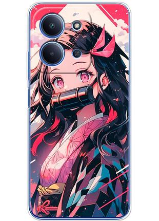 Чехол силиконовый с картинкой на xiaomi redmi 15c (аниме, anime)