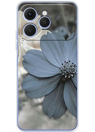 Чехол силиконовый с картинкой на tecno spark 40 (цветок гербера)