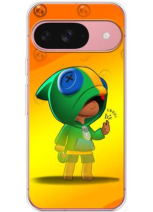 Чехол силиконовый с картинкой на google pixel 10 (бравл старс, brawl stars)