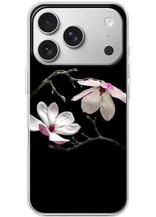 Чехол силиконовый с картинкой на iphone 17 pro (цветок, монголия)