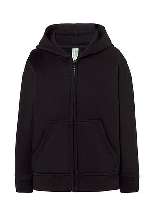 Детская кенгурушка на молнии худи jhk kid kangaroo unisex sweatshirt чорний, 7-8