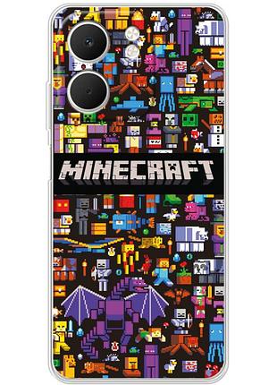 Чехол силиконовый с картинкой на oppo a5x (майнкрафт, minecraft)