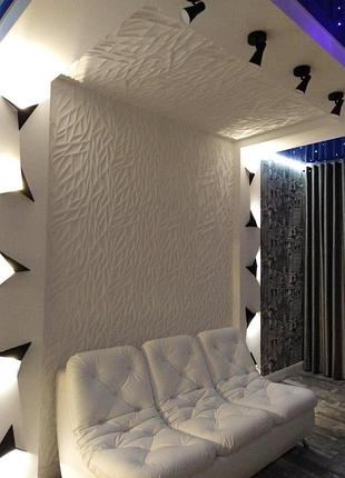 Гипсовые 3d панели forest 500х500х25мм 6