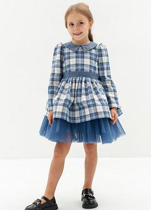 Платье эми голубое в клетку suzie 116