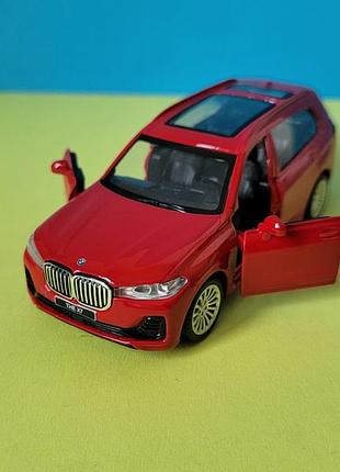 Іграшка bmw х7 автопром, колекційна машинка бмв металопластик червоний
