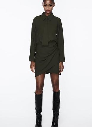 🥰 сукня з краваткою zara m
