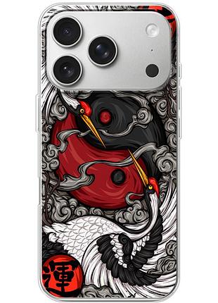 Чехол силиконовый с картинкой на iphone 17 pro (знак инь янь)