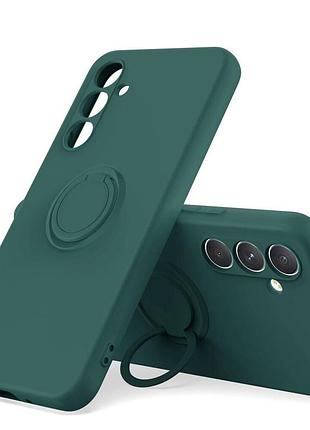 Чохол fiji holder ring для samsung galaxy a26 5g (a266) бампер з кільцем підставкою dark green