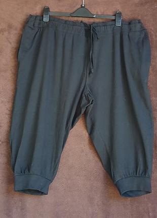 Бриджи женские, котоновые, черные, 3xl, eur 56-58, батл