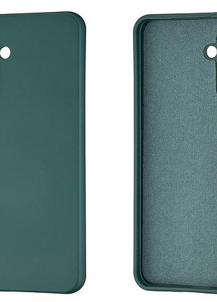 Матовый силиконовый чехол на samsung a56 зеленый с микрофиброй
