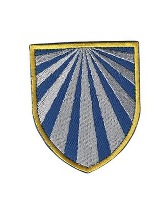 Шеврон военный/ армейский служба военного капеланства всу на липучке, на синем, всу 8 см * 7 см