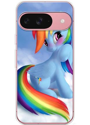 Чехол силиконовый с картинкой на google pixel 10 (литл пони, my little pony)
