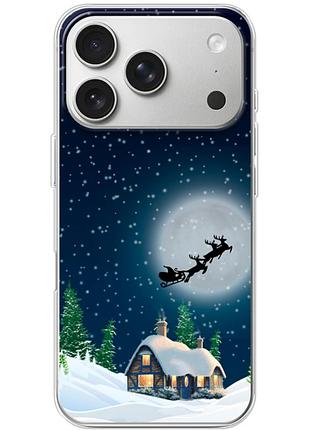 Чехол силиконовый с картинкой на iphone 17 pro (новогодний)