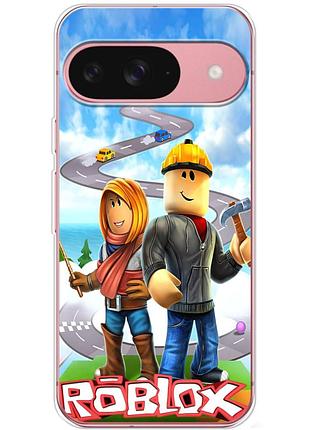 Чехол силиконовый с картинкой на google pixel 10 (роблокс, roblox)